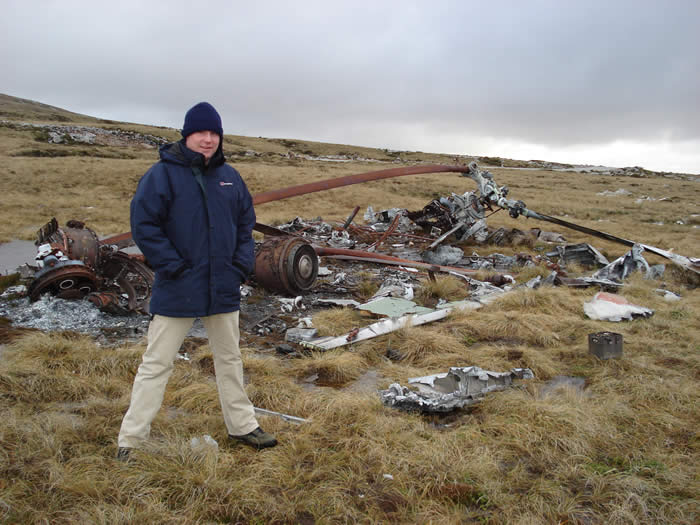 Crashed Argentine Helicopter